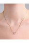 Heliophilia Silver Collar de Piedra de Circonita en Dorado